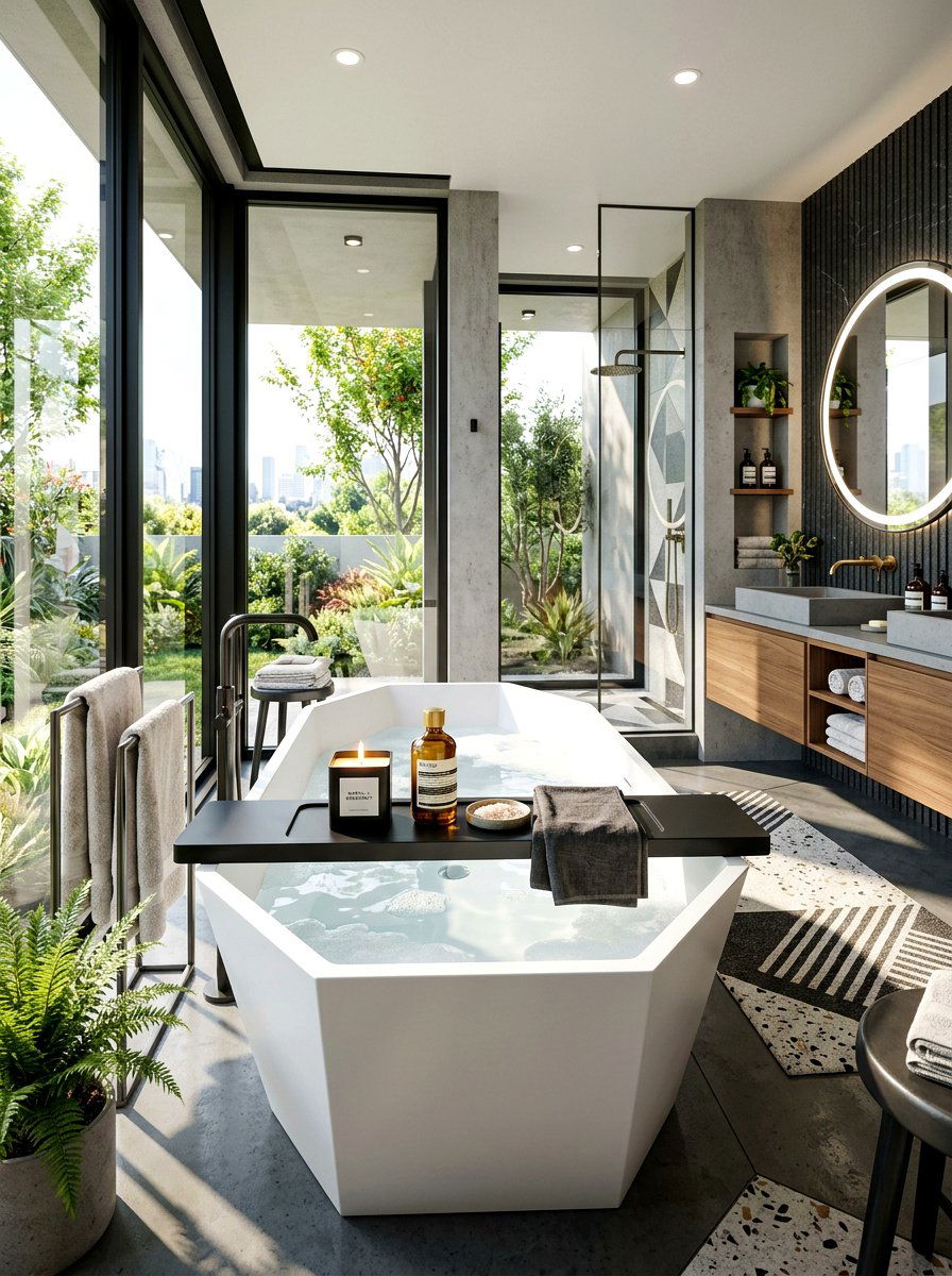 Modern bathtub tray - 30 tub tray styling ideas