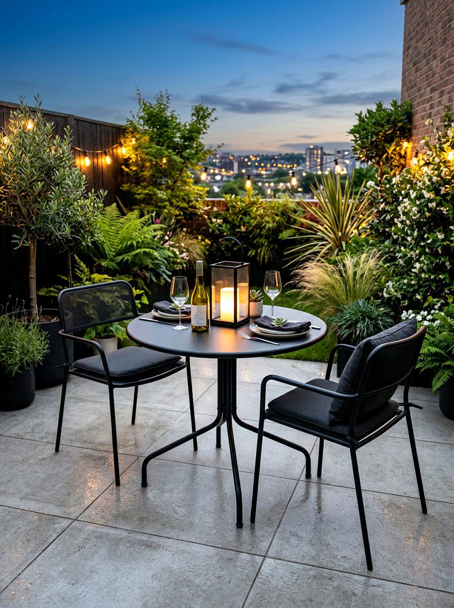 Modern bistro dining - 30 evening patio party ideas