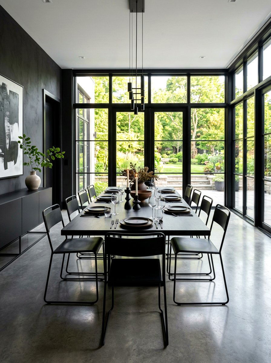 Modern black dining room - 30 black dining room ideas