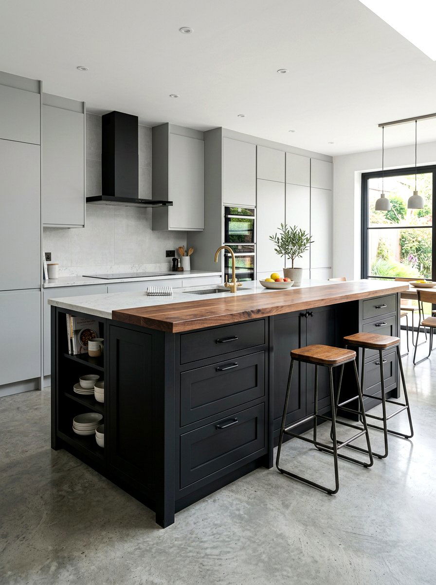 Modern black dresser kitchen island - 30 dresser as kitchen island ideas
