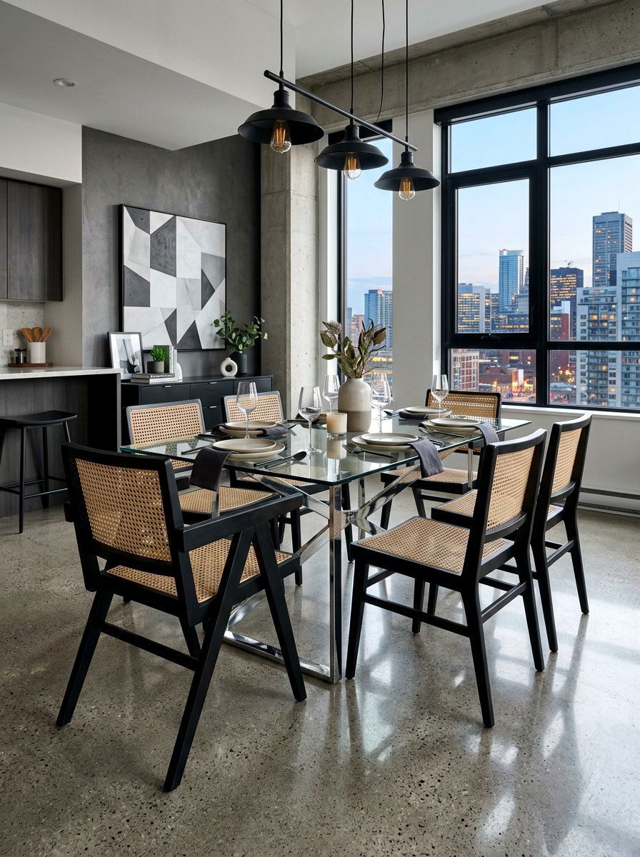 Modern black frame cane chairs - 30 cane dining chair ideas