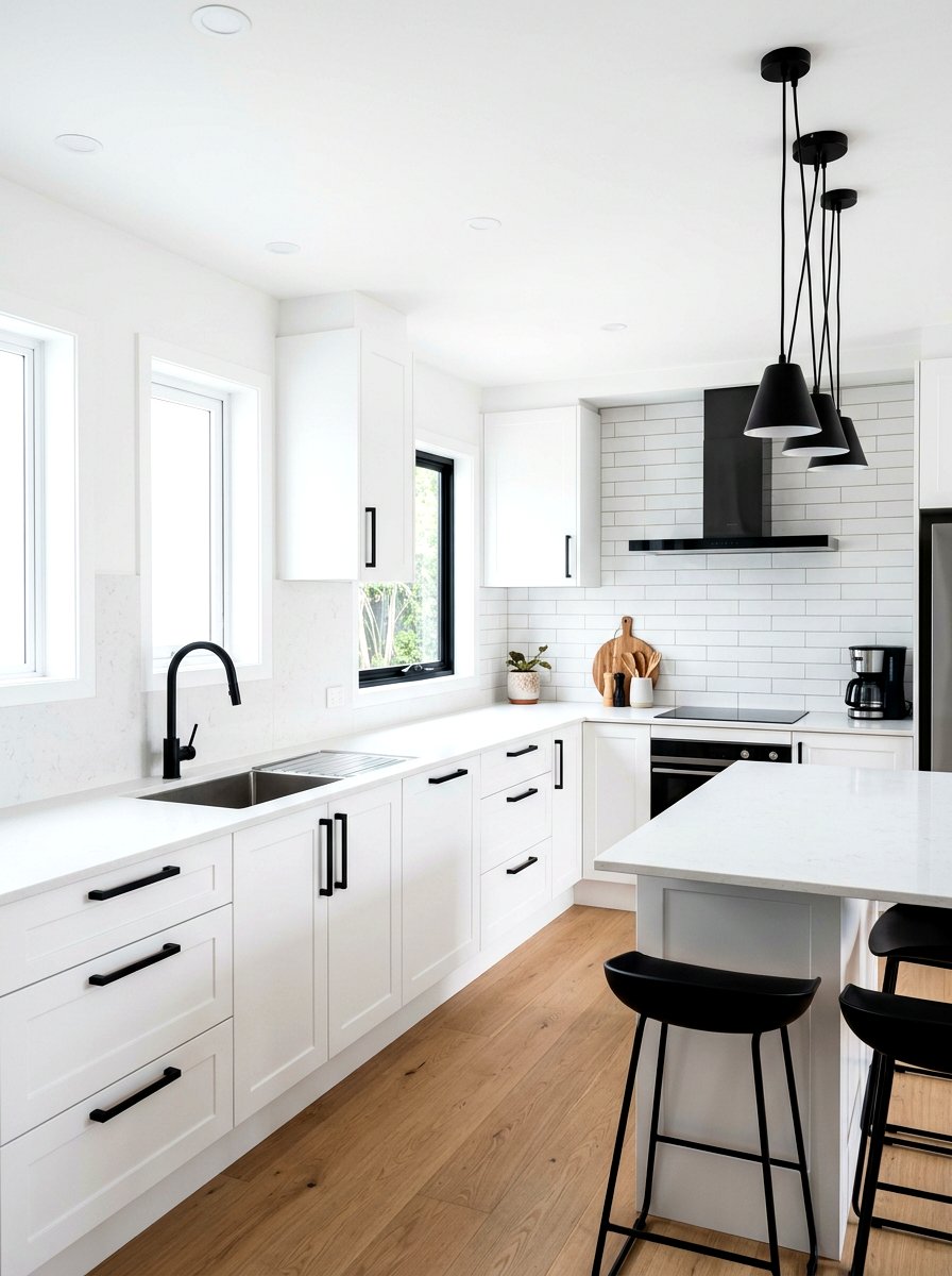 Modern black hardware - 30 utility room ideas