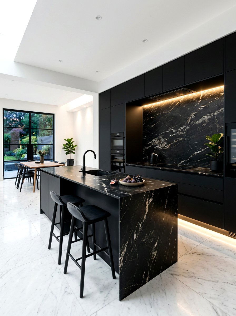 Modern black kitchen - 30 condo kitchen ideas