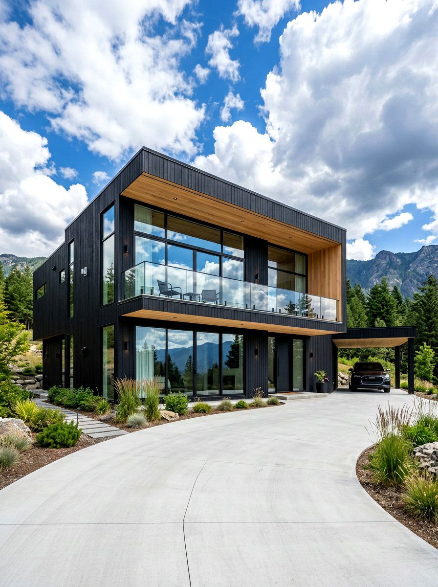 Modern black siding - 30 house siding color ideas