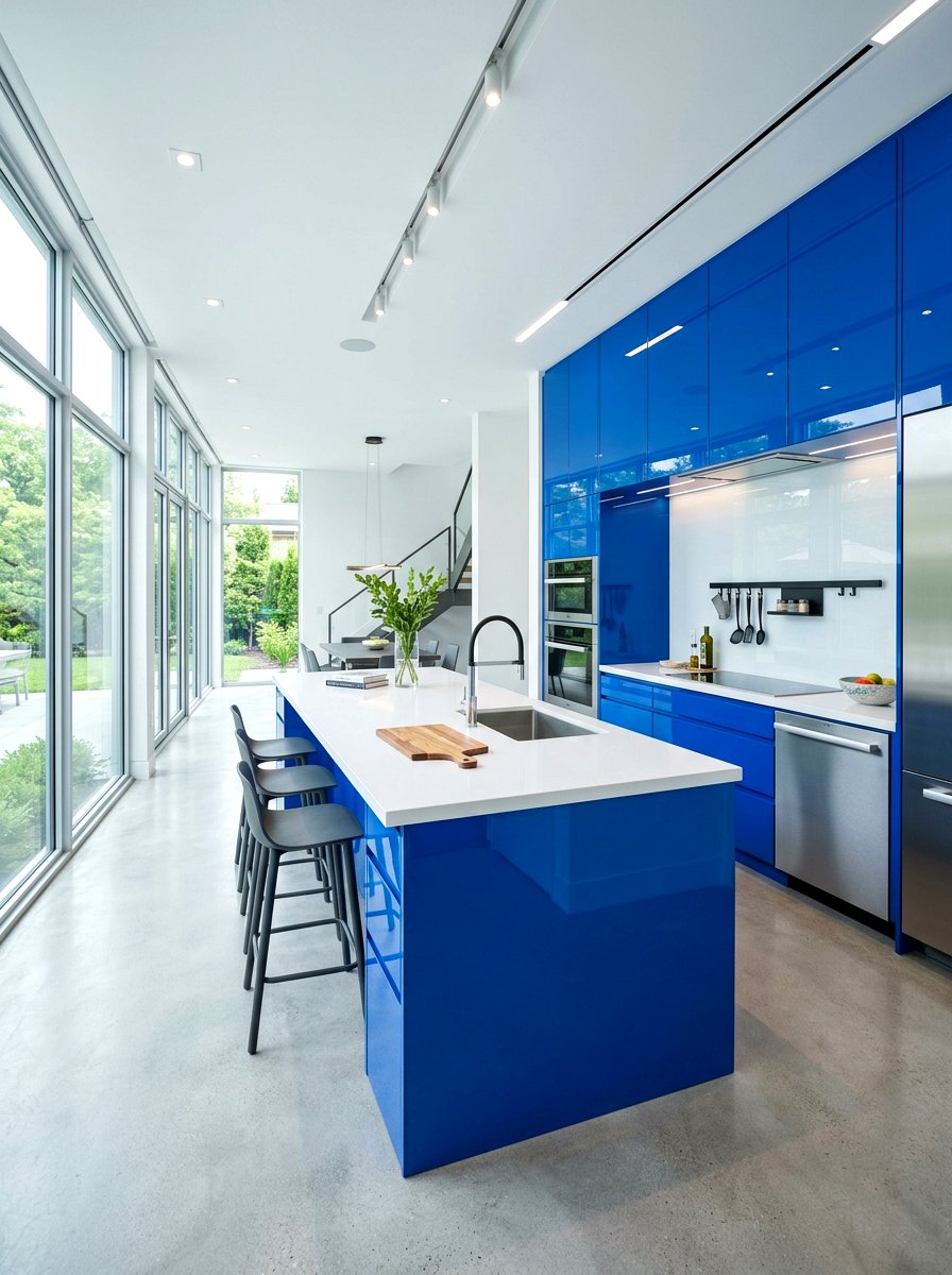 Modern blue kitchen aesthetic - 30 blue kitchen ideas