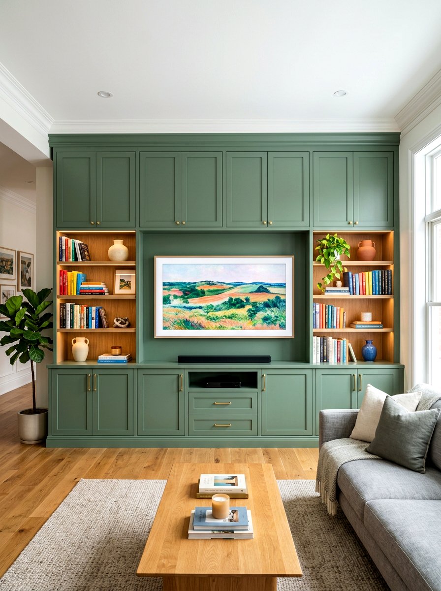 Modern built in media wall - 30 media wall ideas