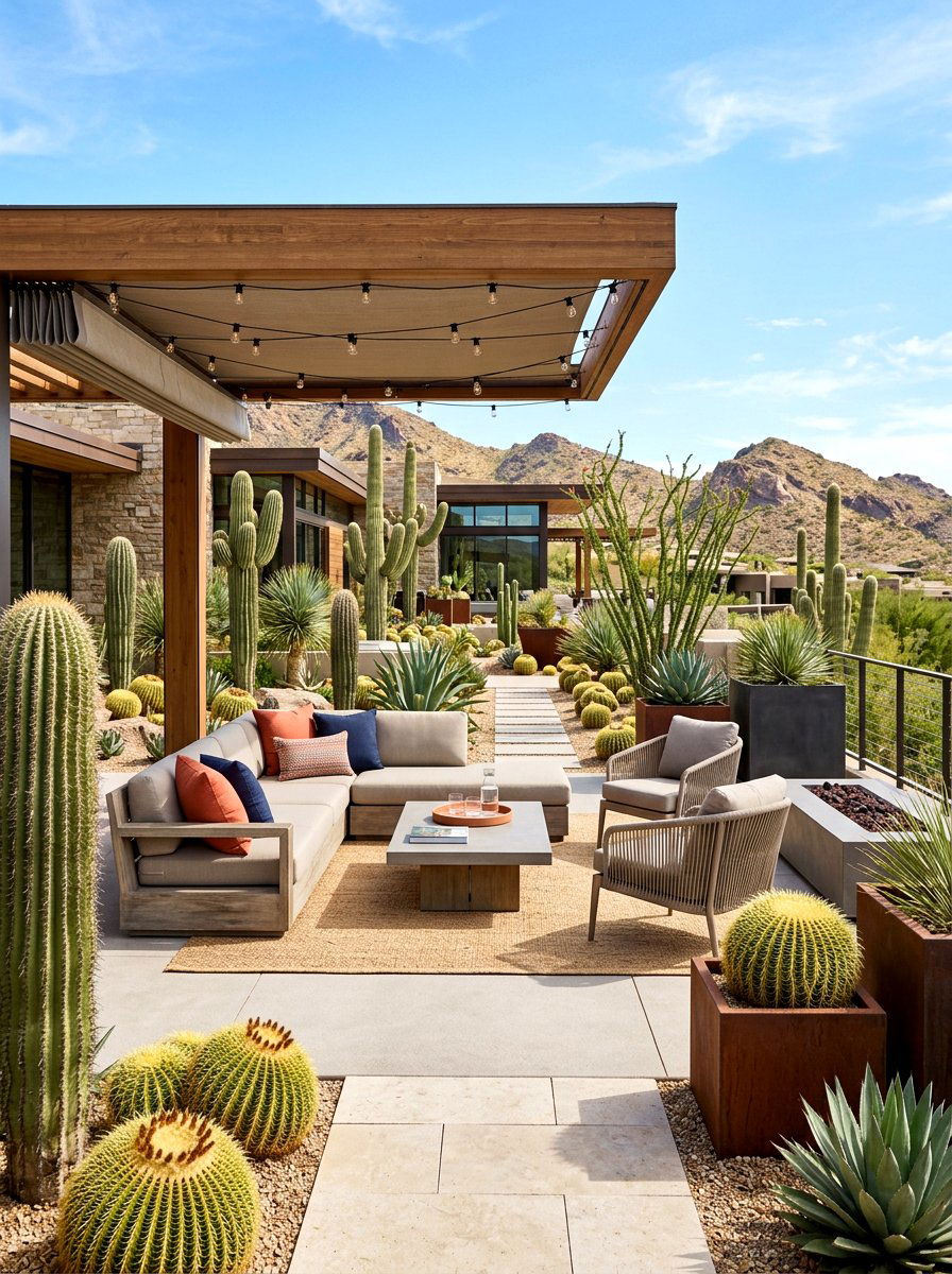 Modern cactus patio furniture - 30 cactus decor ideas