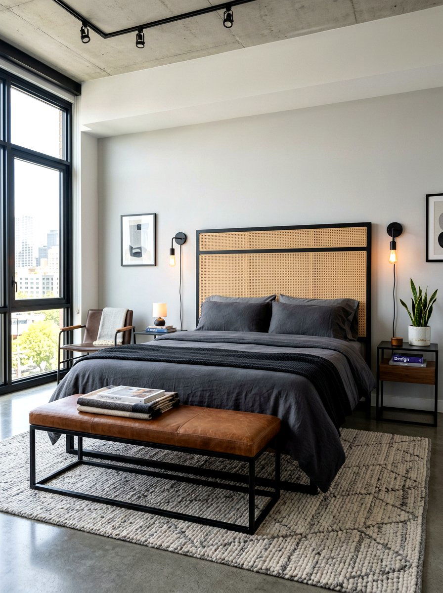 Modern cane headboard - 30 cane headboard ideas