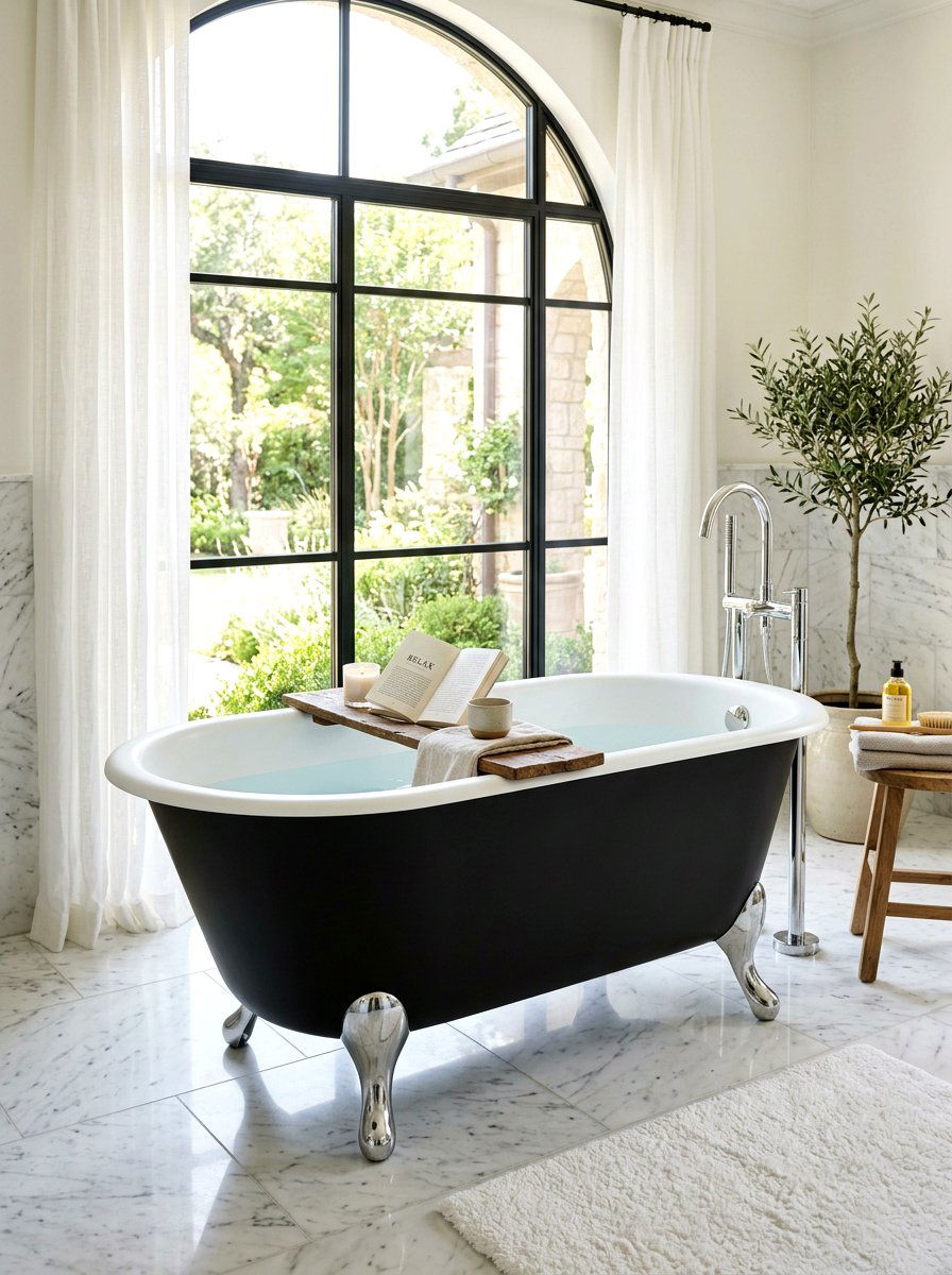 Modern clawfoot bathtub - 30 luxury hotel bath ideas