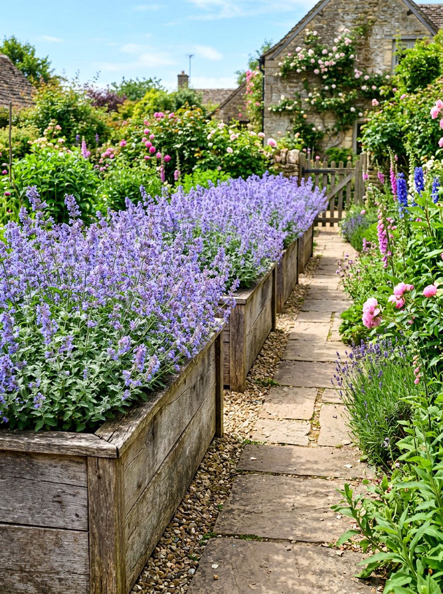 Modern concrete garden planter - 30 sunny flower bed ideas