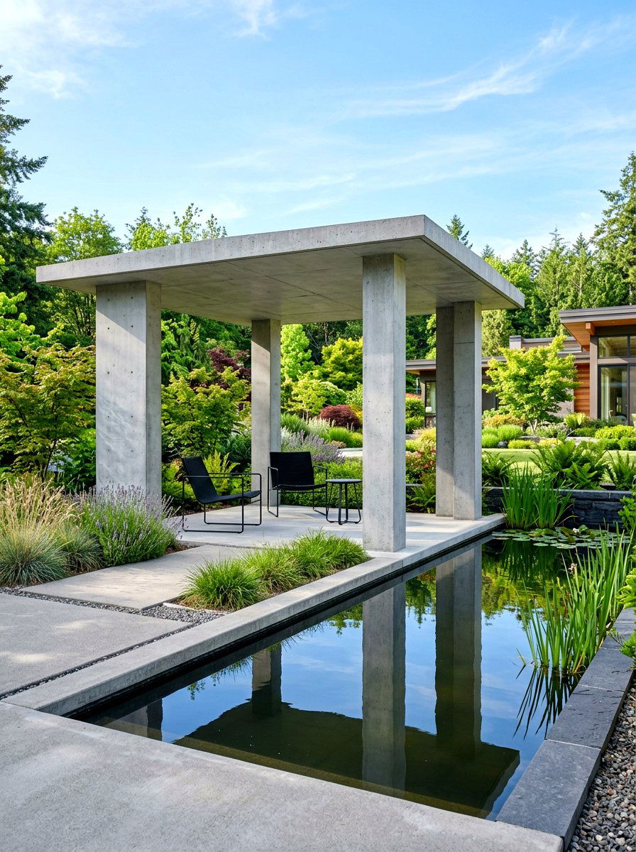 Modern concrete gazebo - 30 modern gazebo ideas