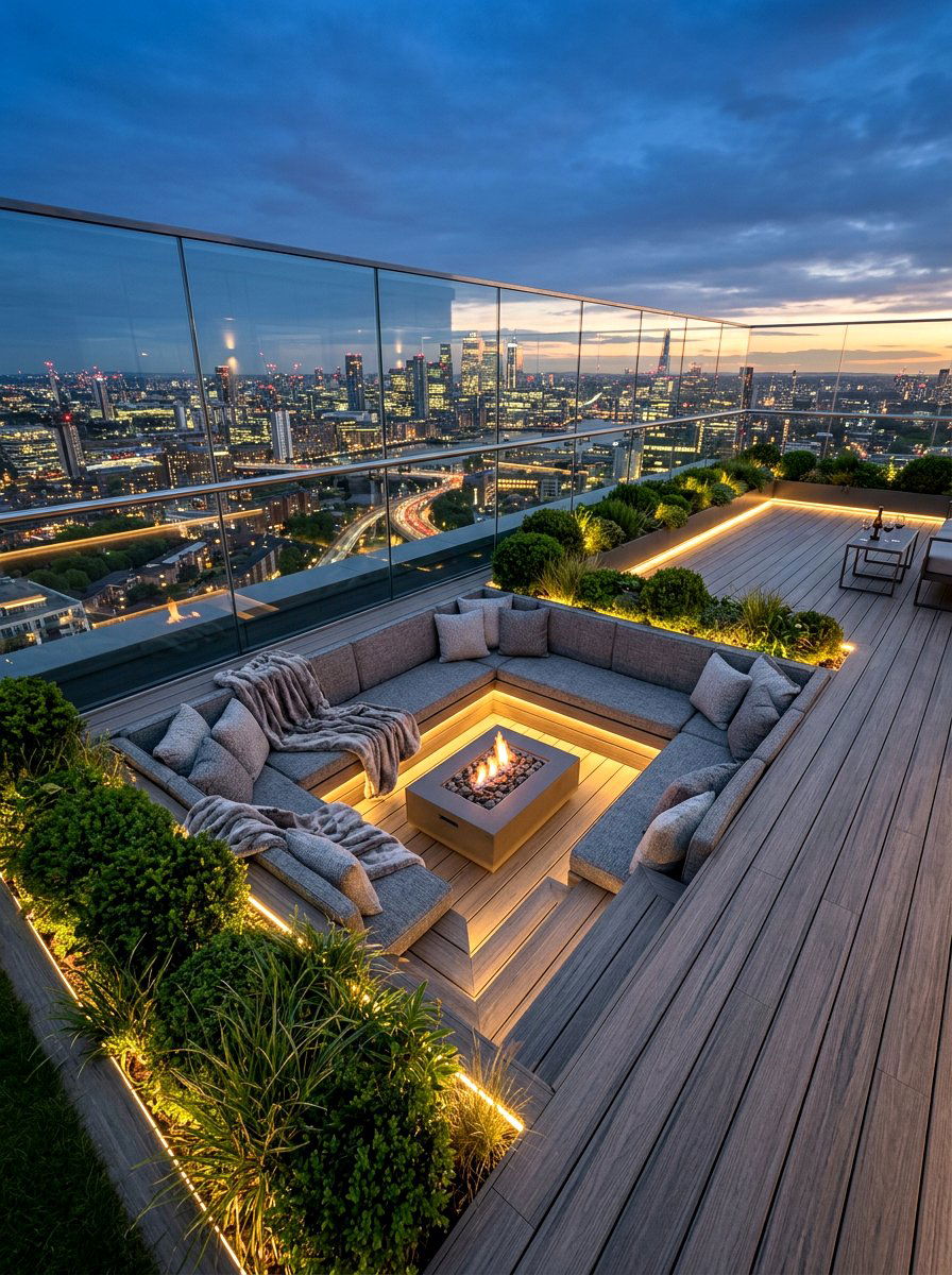 Modern concrete patio - 30 pizza night patio ideas
