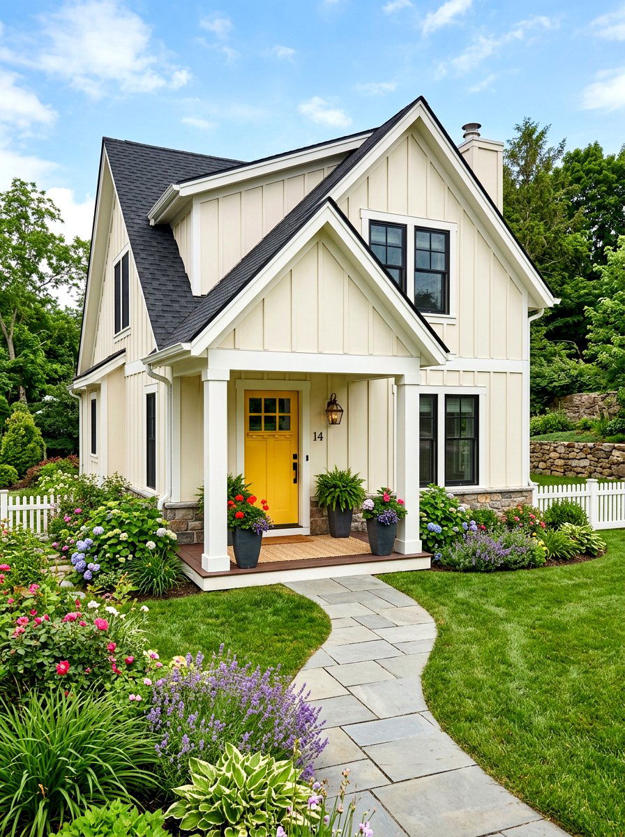 Modern cottage exterior trim - 30 board and batten exterior trim ideas
