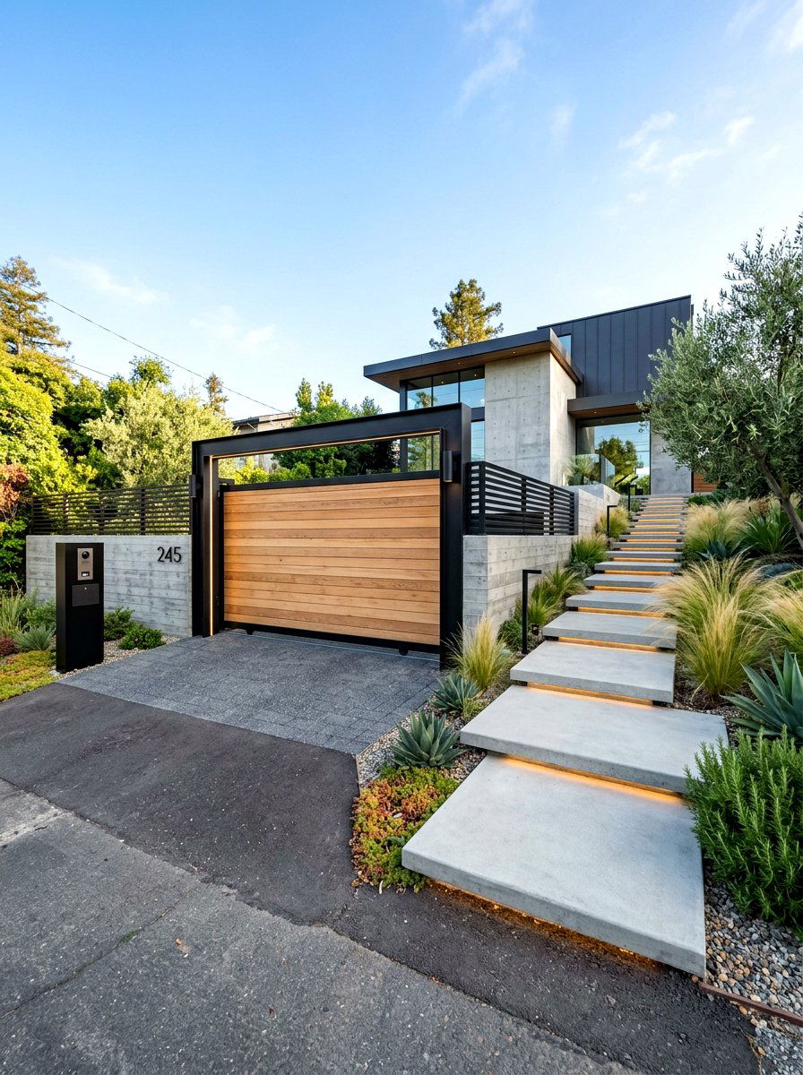 Modern driveway entrance - 30 driveway entrance ideas