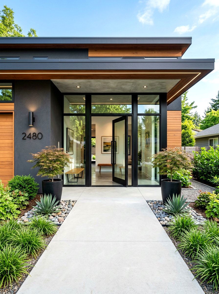 Modern entry porch - 30 modern front porch ideas