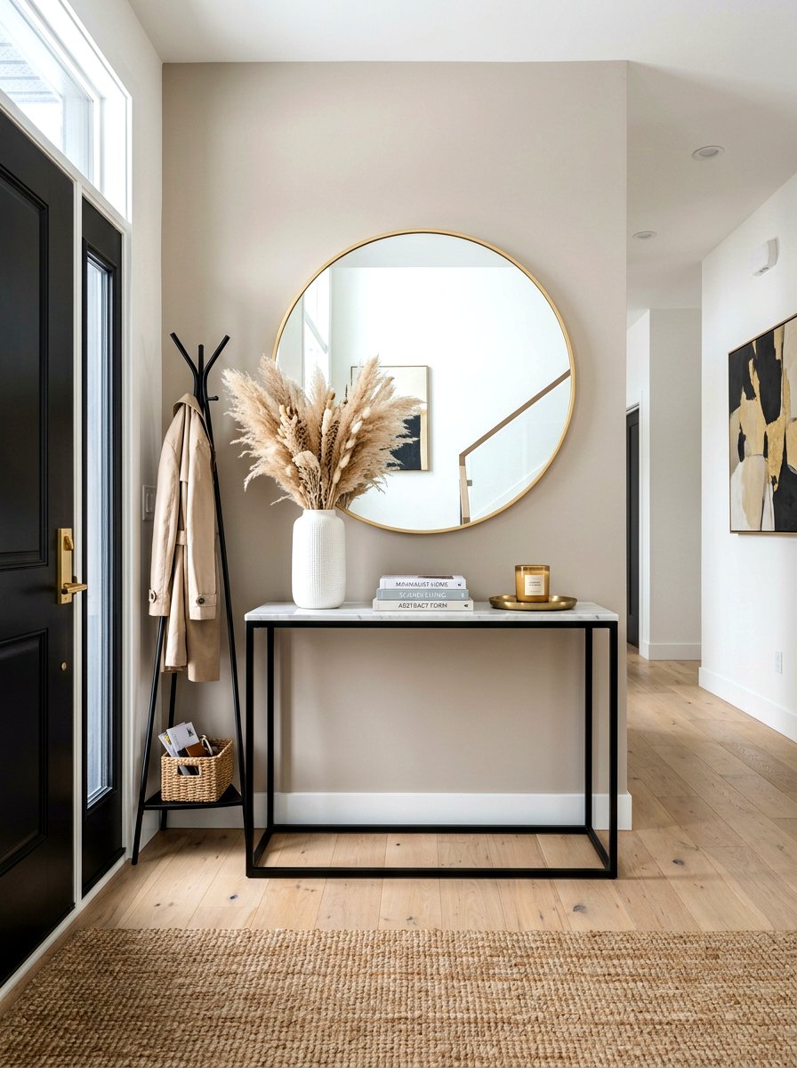 Modern entryway console - 30 entryway ideas