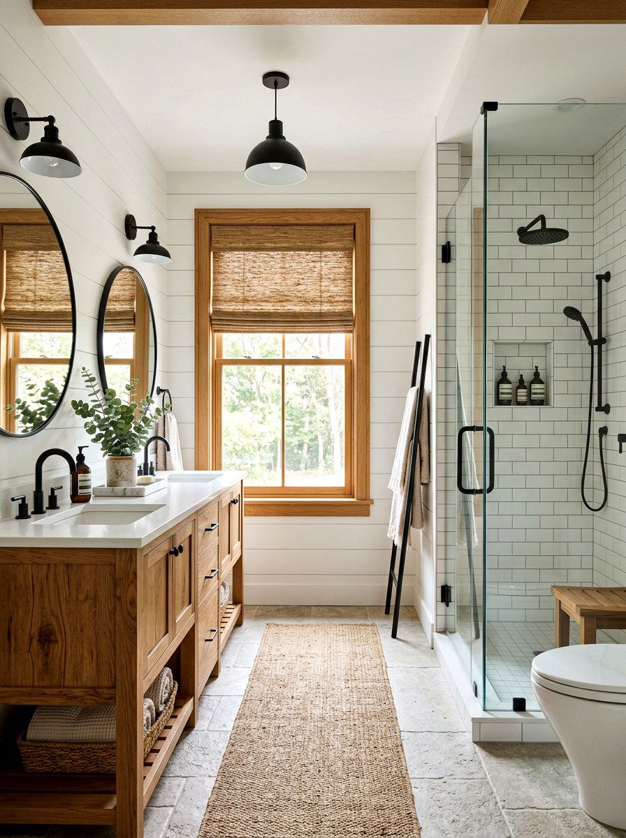 Modern farmhouse bathroom - 30 Nancy Meyers bathroom ideas