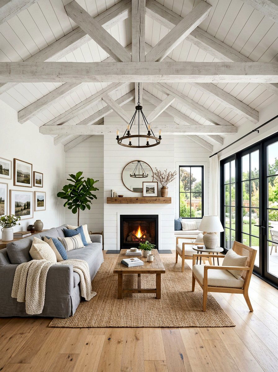 Modern farmhouse bright living room - 30 sun washed living room ideas