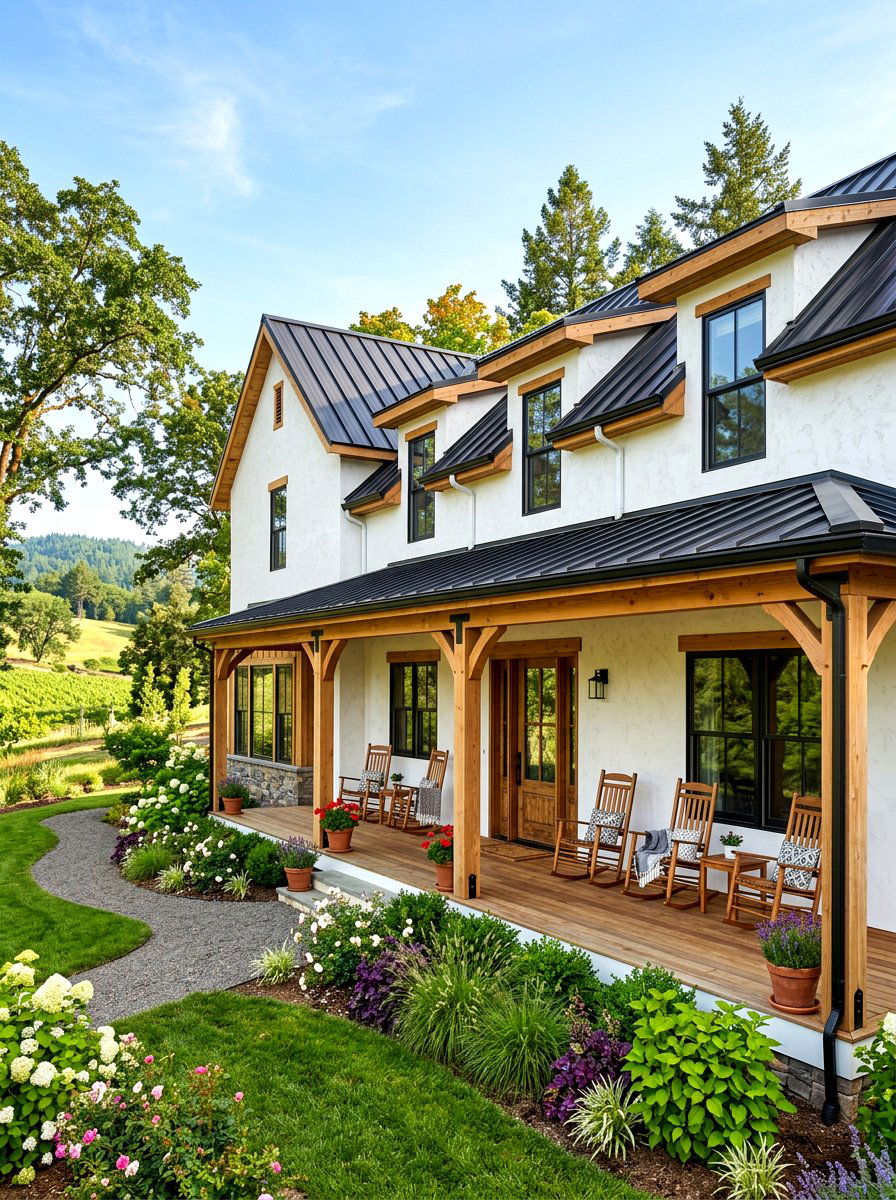 Modern farmhouse clay stucco - 30 clay stucco exterior ideas