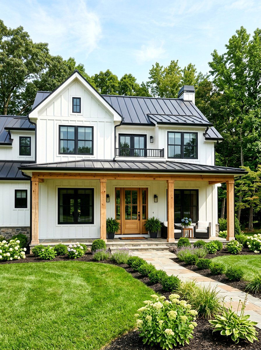 Modern farmhouse exterior - 30 two story house exterior ideas