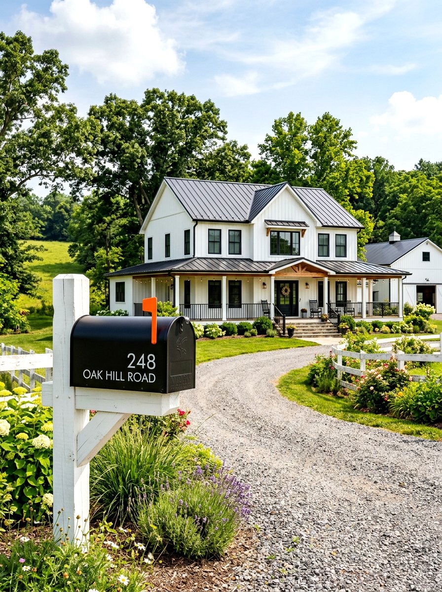 Modern farmhouse mailbox - 30 modern mailbox ideas