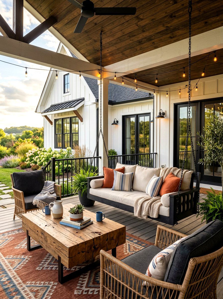 Modern farmhouse outdoor lounge - 30 California casual patio lounge ideas