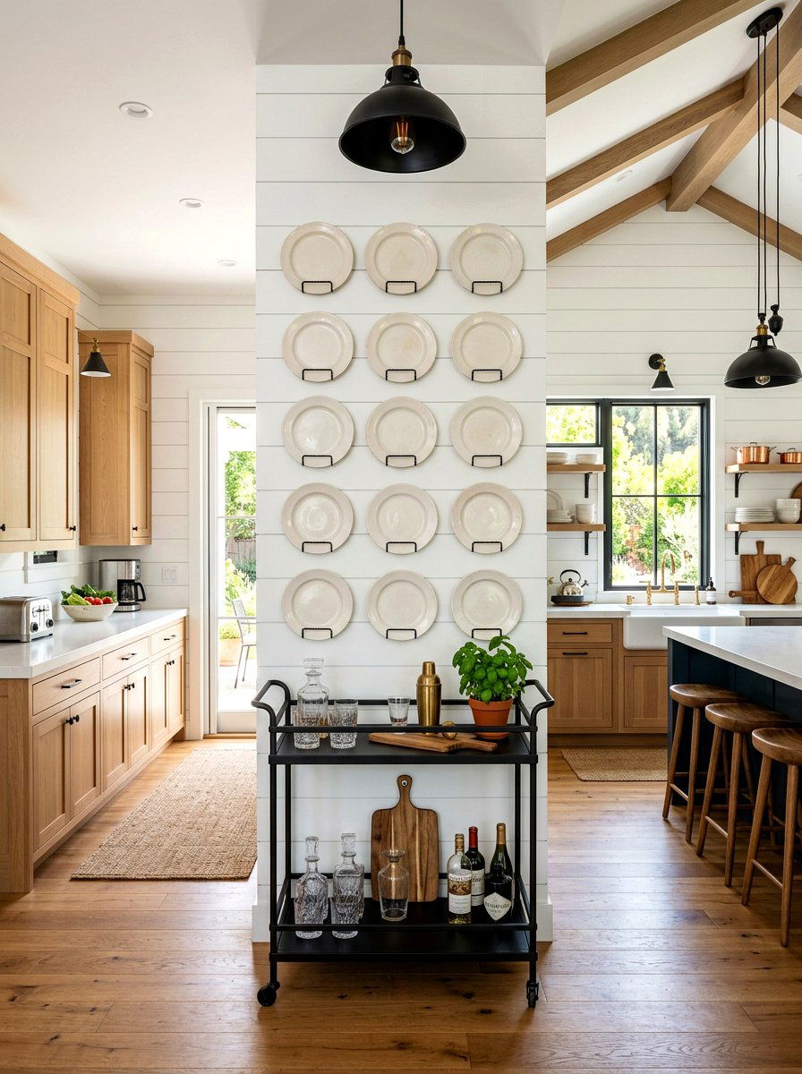 Modern farmhouse plate gallery - 30 collected china wall ideas