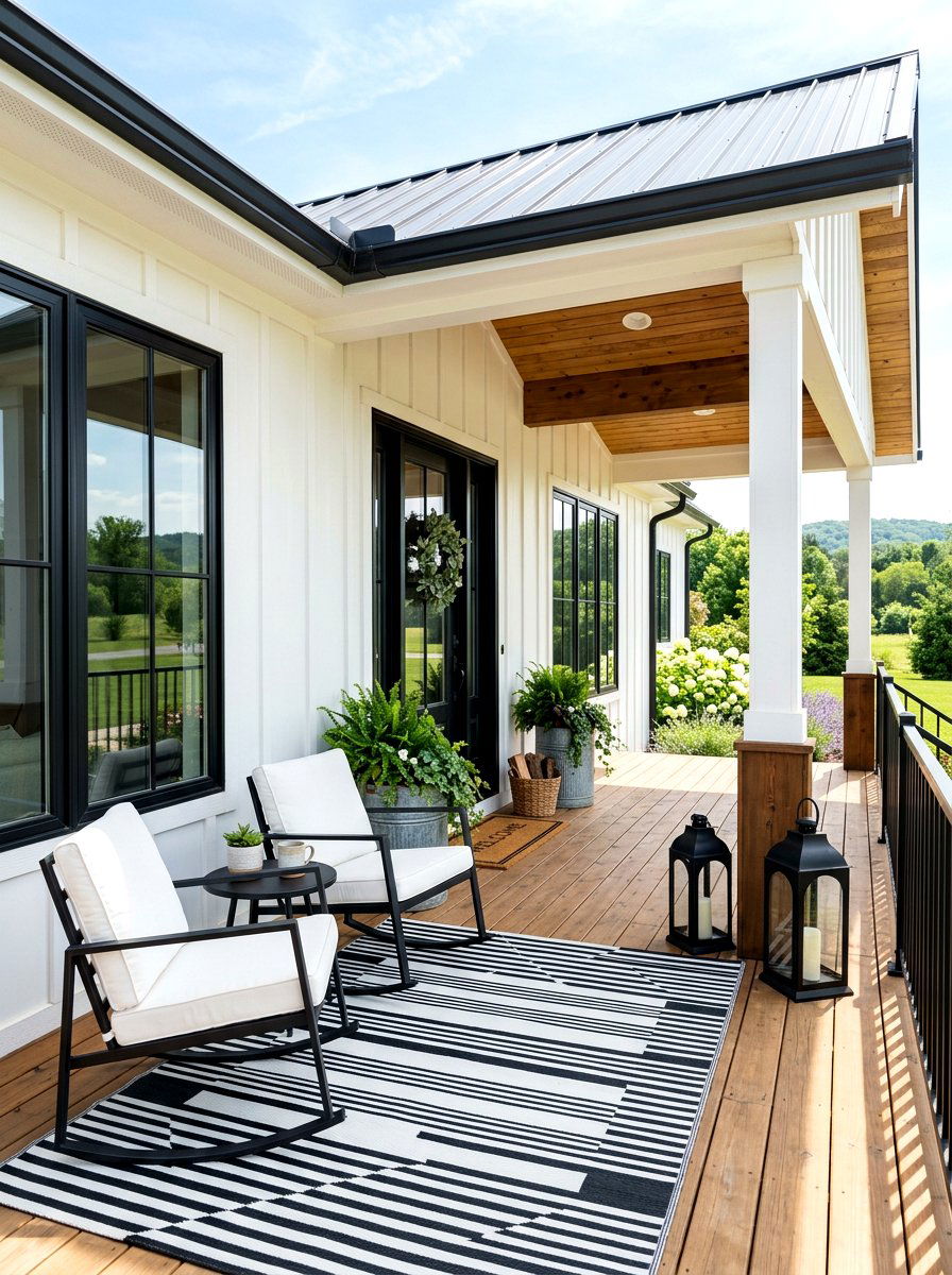Modern farmhouse porch - 30 seasonal front porch ideas