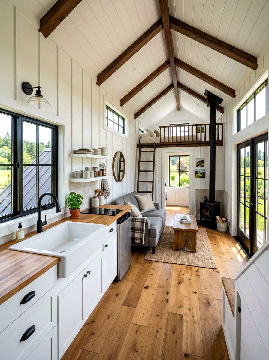Modern farmhouse tiny house - 30 tiny house ideas