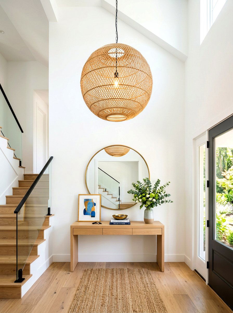 Modern foyer lighting - 30 summer foyer decor ideas
