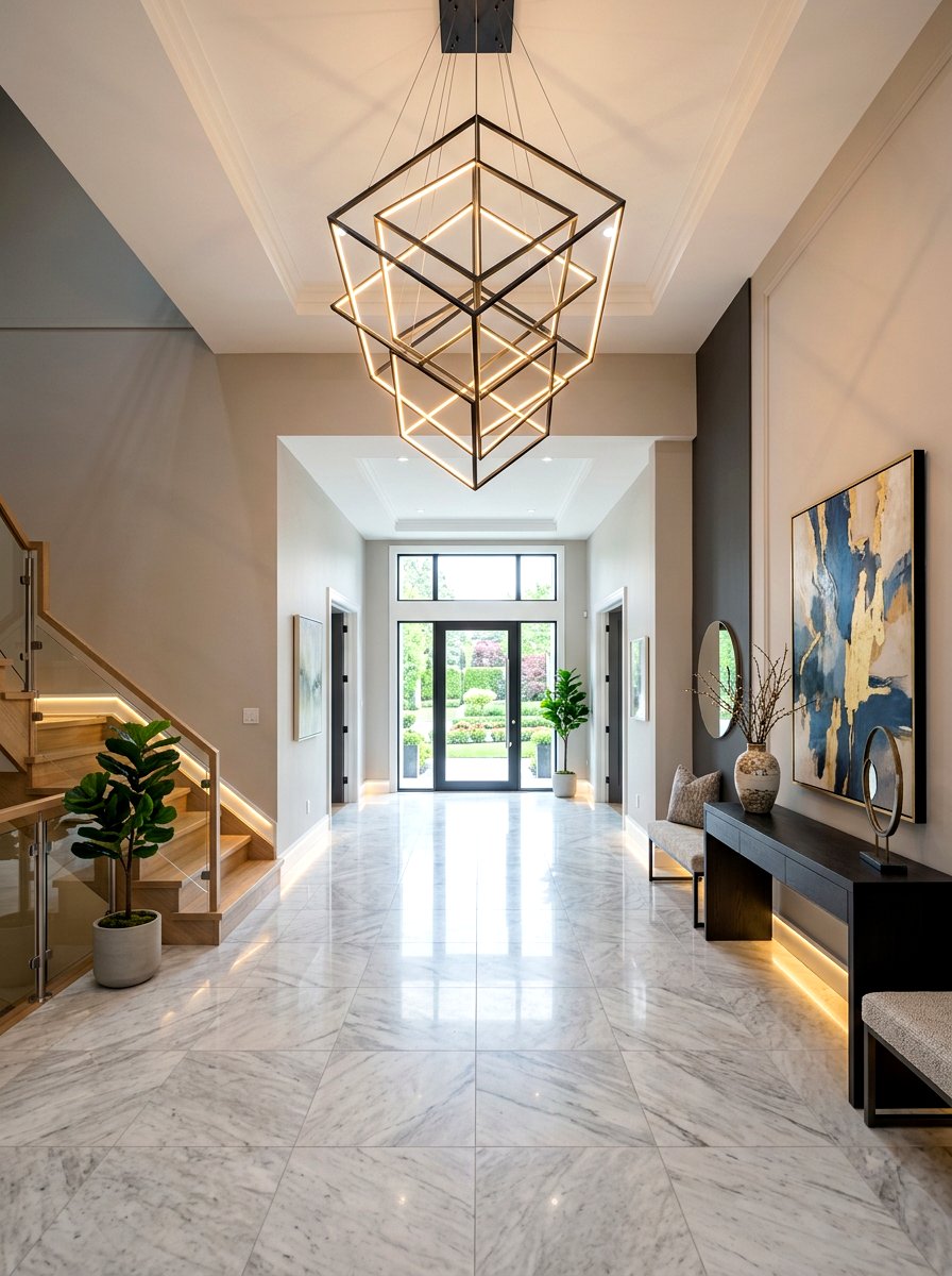 Modern foyer lighting - 30 welcoming foyer ideas