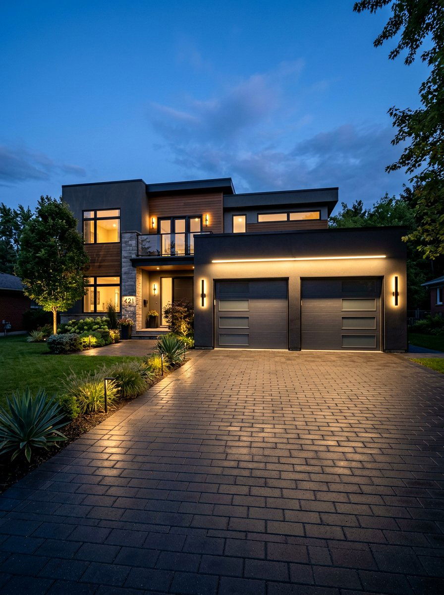 Modern garage lighting - 30 modern outdoor lighting ideas