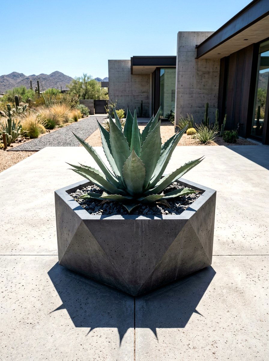 Modern geometric planter - 30 garden planter ideas