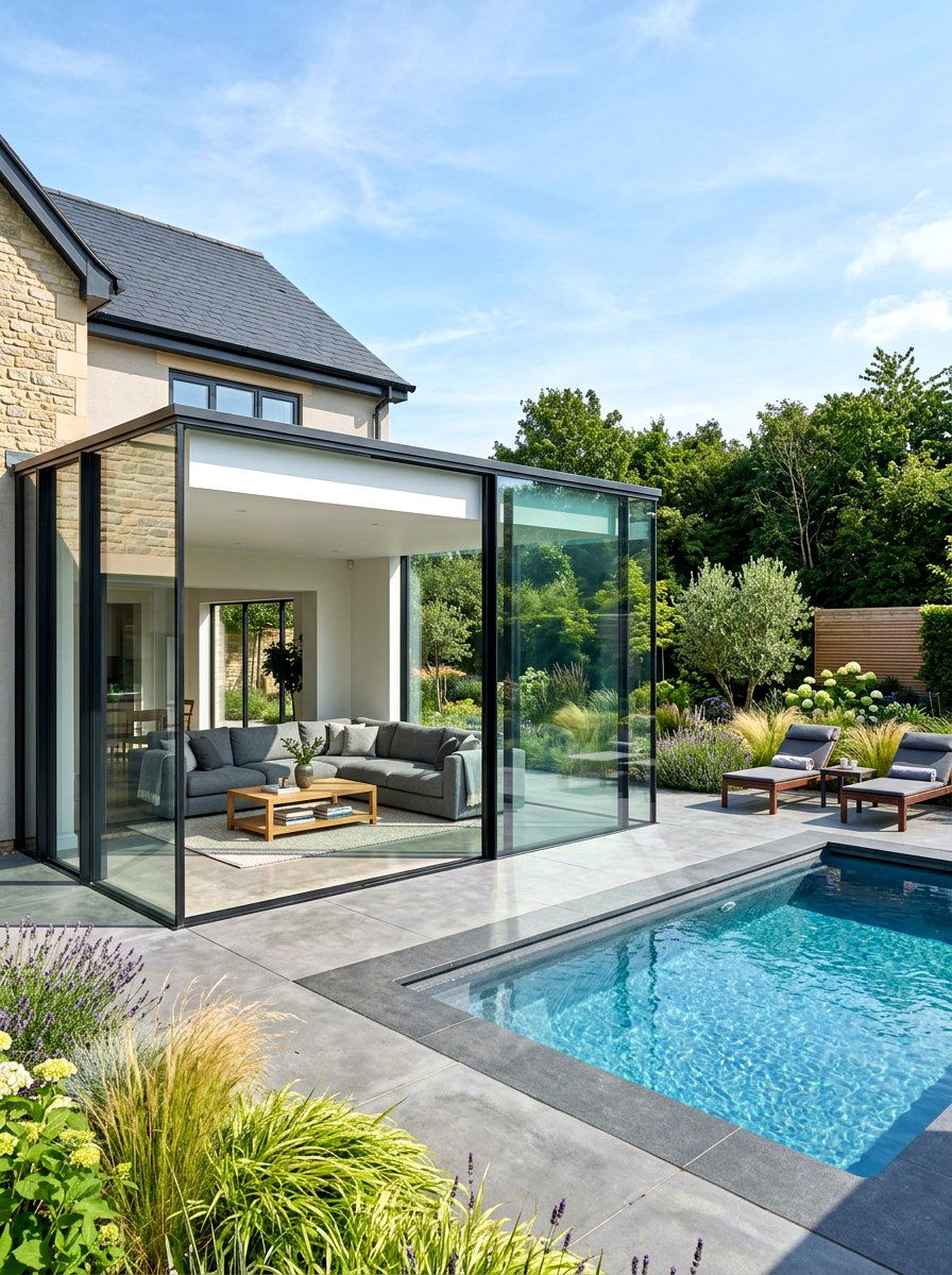 Modern glass extension - 30 conservatory ideas