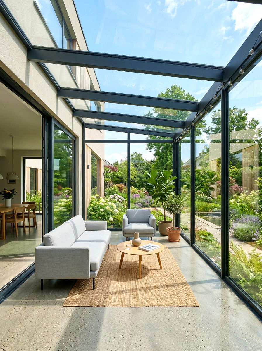 Modern glass sunroom - 30 elegant sunroom ideas