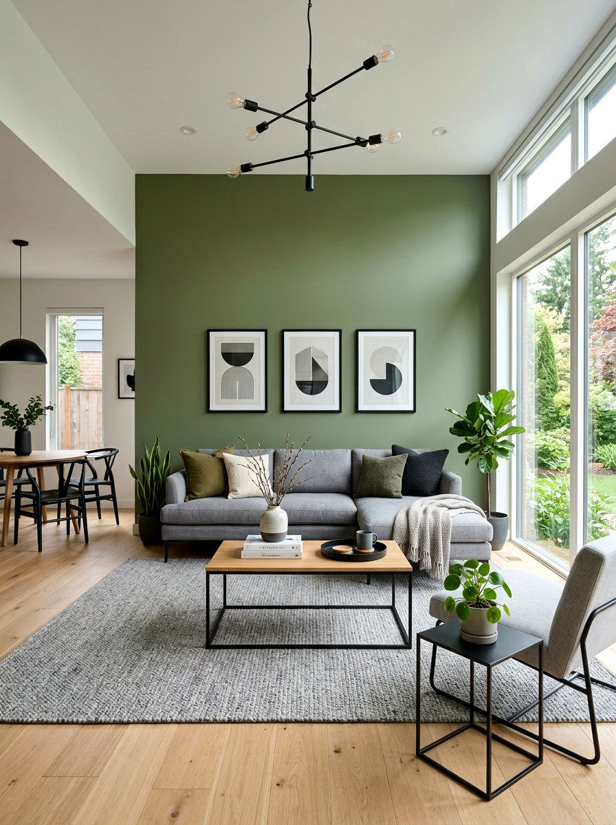 Modern green living room - 30 green living room ideas