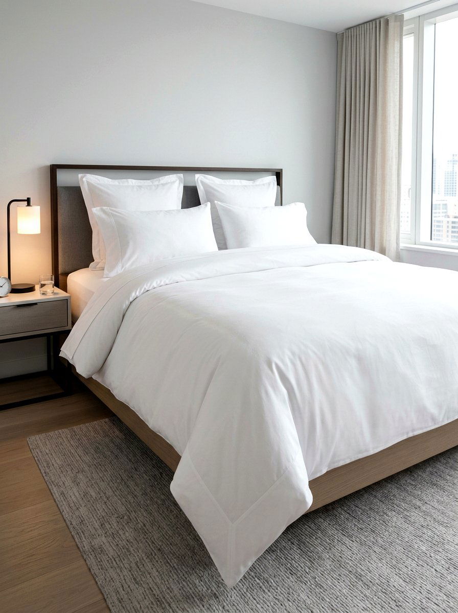 Modern hotel white bedding - 30 tailored bedding ideas