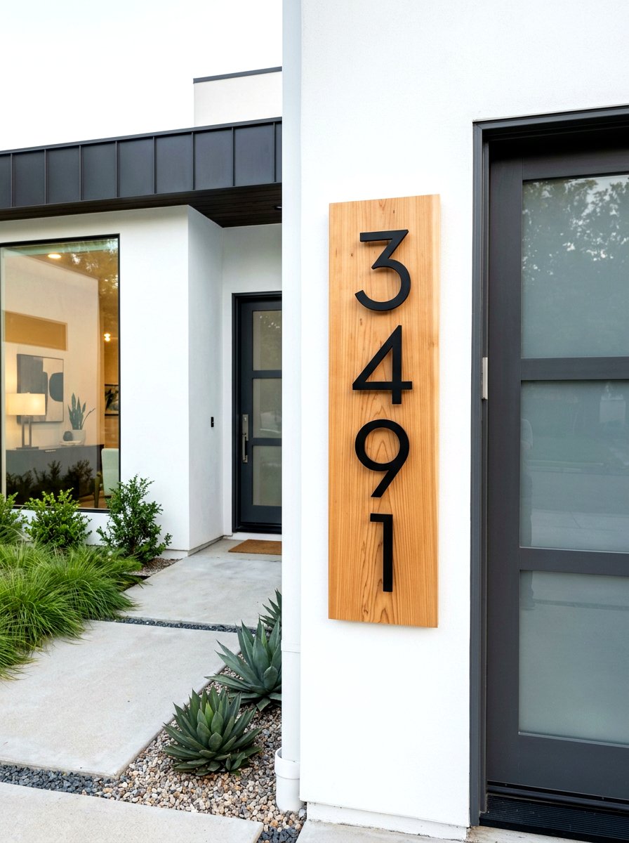 Modern house number - 30 stoop decor ideas