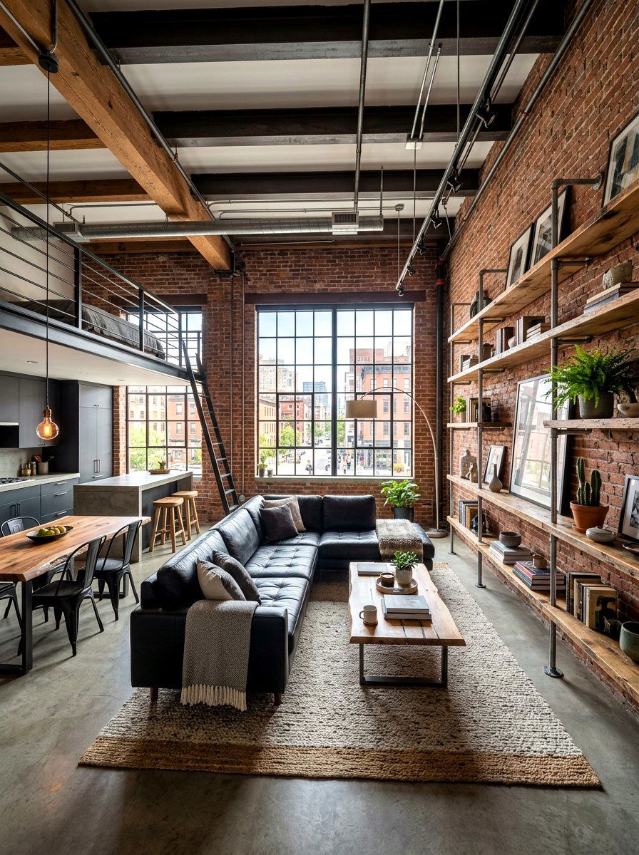 Modern industrial studio apartment - 30 studio apartment vibe ideas
