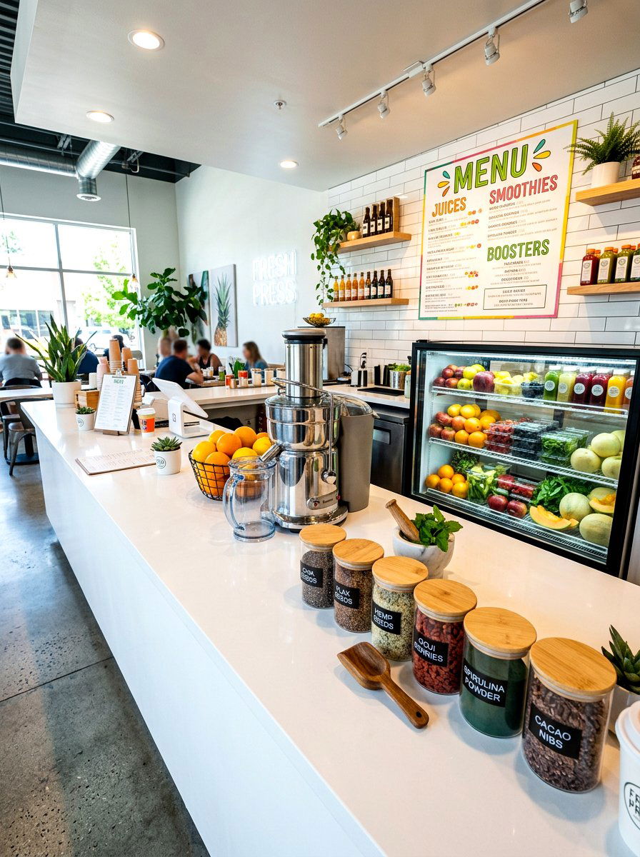 Modern juice bar area - 30 breakfast station ideas
