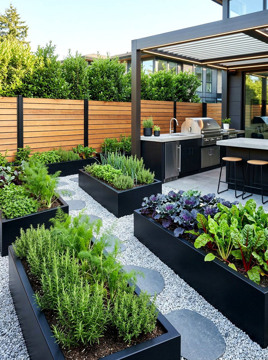 Modern kitchen garden - 30 kitchen garden backyard ideas