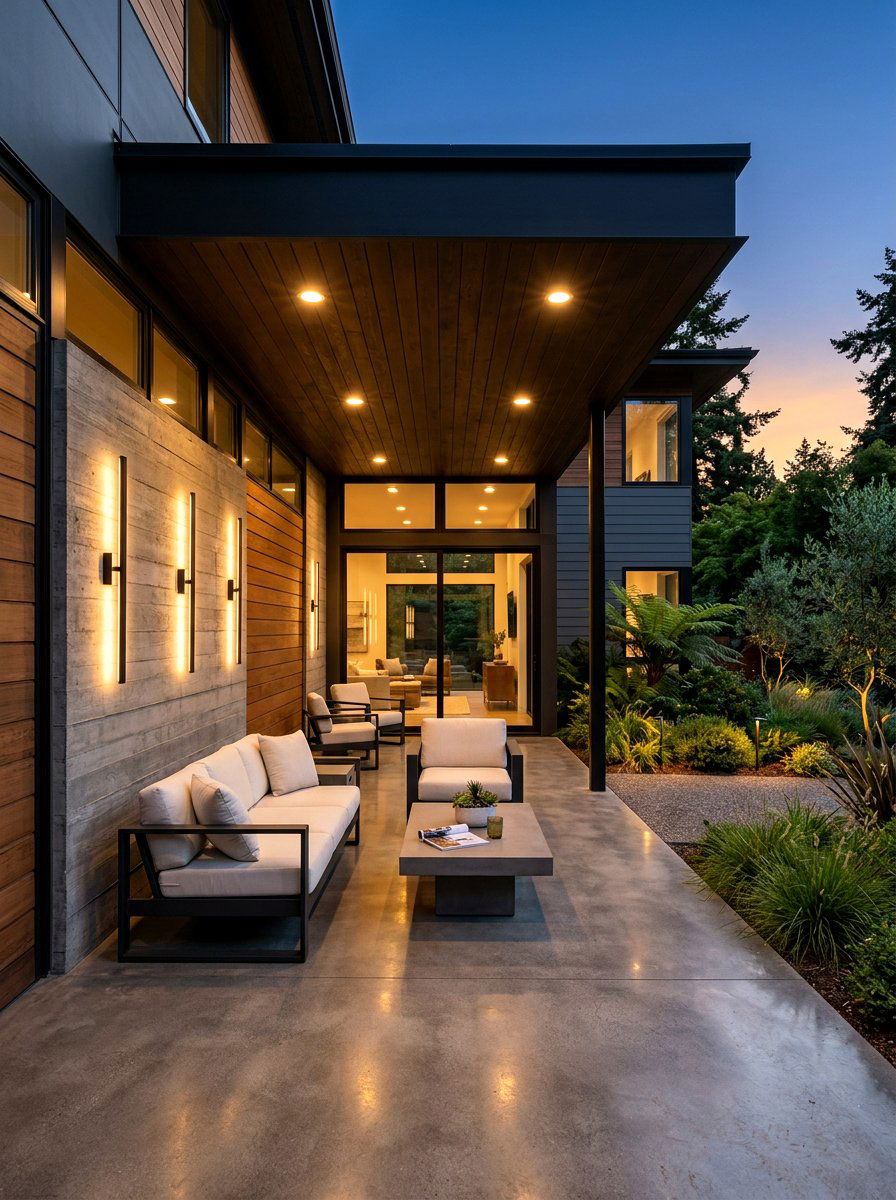 Modern light porch - 30 modern front porch ideas