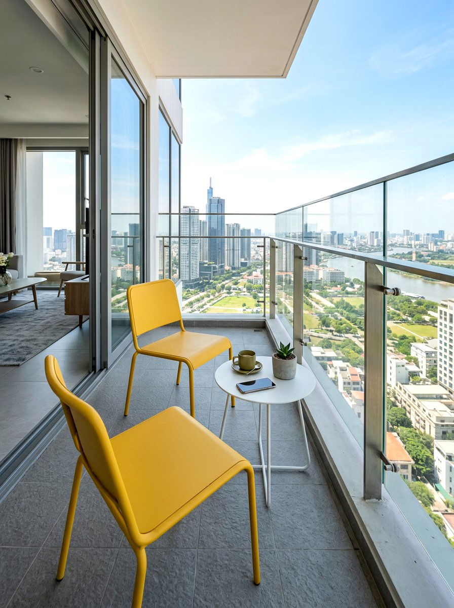 Modern metal furniture - 30 apartment deck ideas