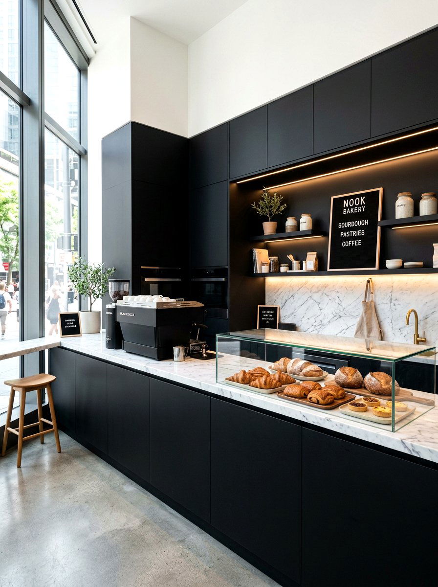 Modern minimalist bakery - 30 baking corner ideas