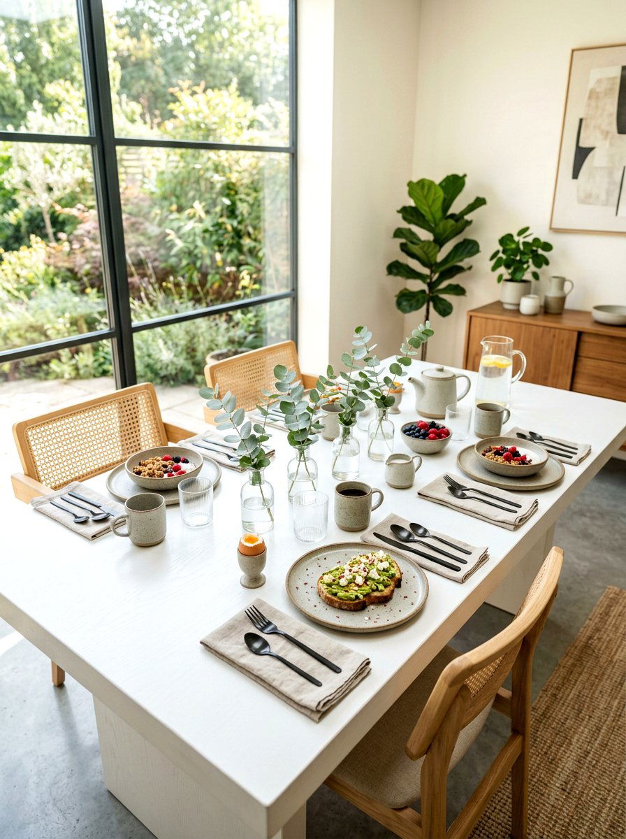 Modern minimalist brunch table - 30 elegant brunch table ideas