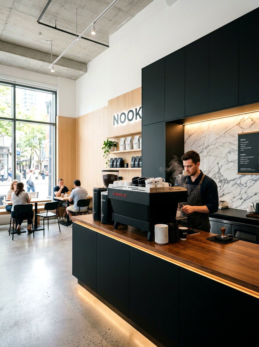 Modern minimalist cafe - 30 home cafe kitchen ideas