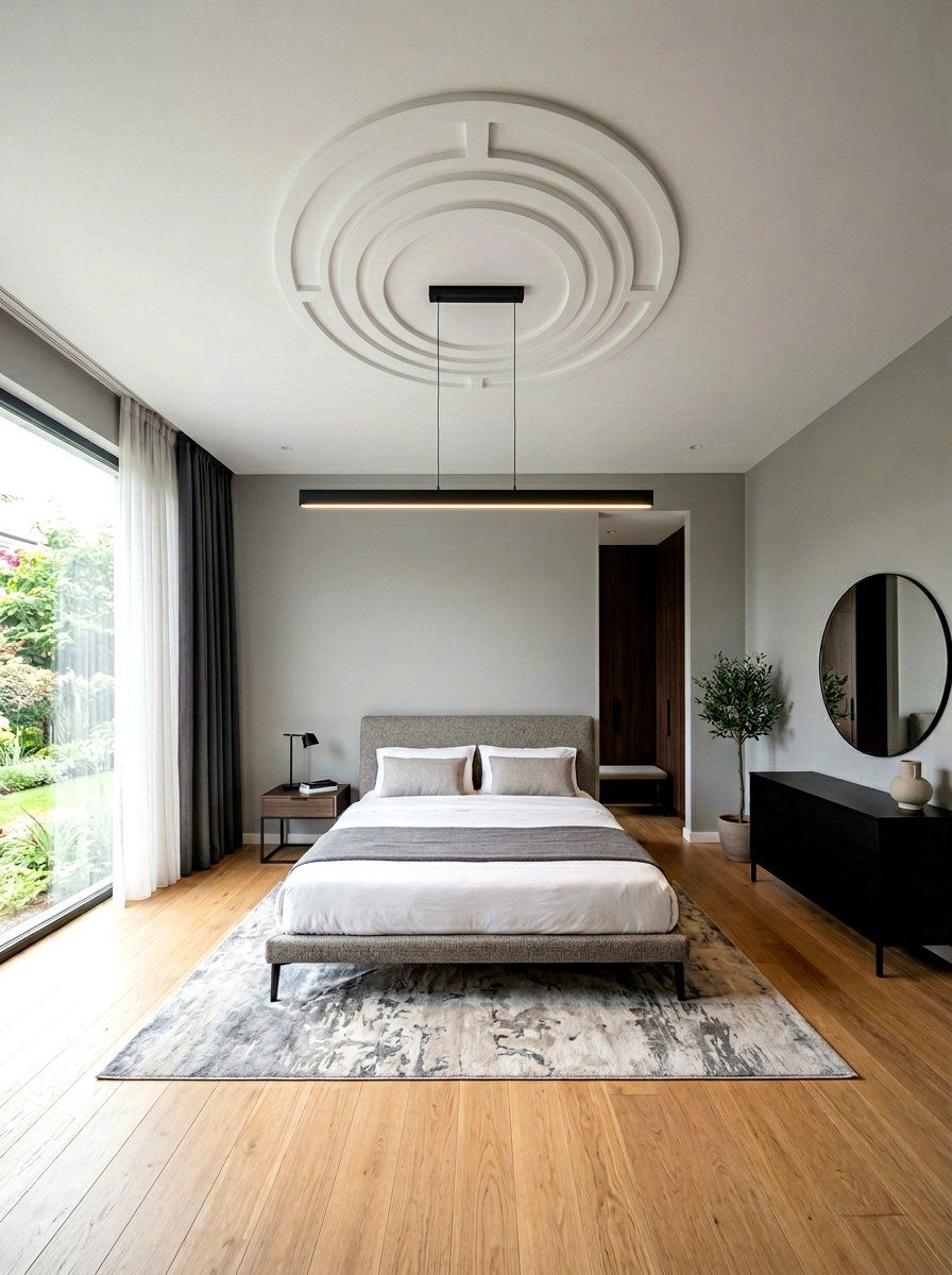 Modern minimalist ceiling medallion - 30 ceiling medallion ideas