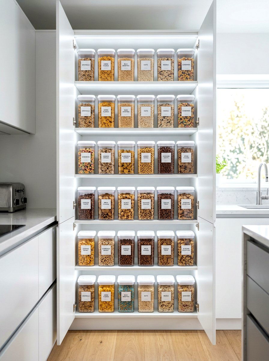 Modern minimalist cereal pantry - 30 cereal station pantry ideas