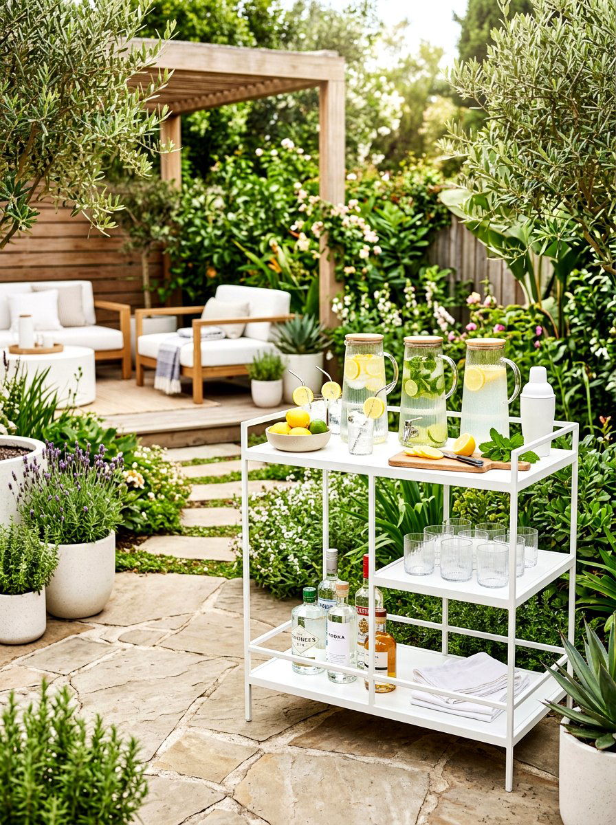 Modern minimalist citrus bar - 30 lemonade patio party ideas