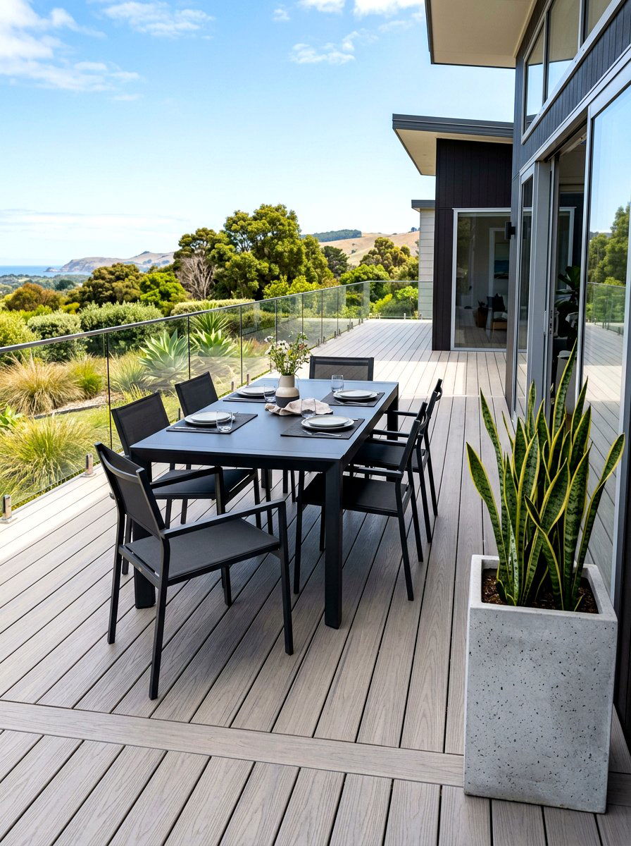 Modern minimalist deck - 30 outdoor dining nook ideas